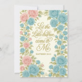 Katholische Taufe BlumenMary & Jesus Scripture Einladung (Rückseite)