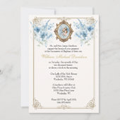 Katholische Taufe Christening gesegnete Mutter Jes Einladung (Vorderseite)