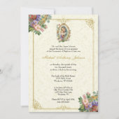 Katholische Taufe Christening gesegnete Mutter Jes Einladung (Vorderseite)