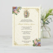 Katholische Taufe Christening gesegnete Mutter Jes Einladung (Stehend Vorderseite)