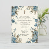 Katholische Taufe Christening gesegnete Mutter Jes Einladung (Stehend Vorderseite)