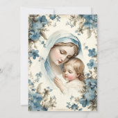 Katholische Taufe Christening gesegnete Mutter Jes Einladung (Rückseite)