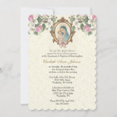 Katholische Taufe Christening gesegnete Mutter Jes Einladung (Vorderseite)