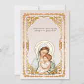 Katholische Taufe Christening gesegnete Mutter Jes Einladung (Vorderseite)