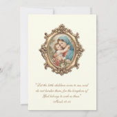 Katholische Taufe Christening gesegnete Mutter Jes Einladung (Rückseite)