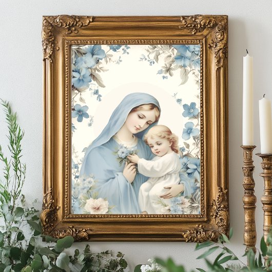 Katholische Taufe Christening gesegnete Mutter Jes Einladung