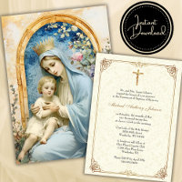 Katholische Taufe Christening gesegnete Mutter Jes