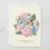 Katholische Taufe Christening gesegnete Mutter Jes Einladung (Rückseite)