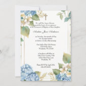 Katholische Taufe Christening gesegnete Mutter Jes Einladung (Vorderseite)