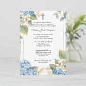 Katholische Taufe Christening gesegnete Mutter Jes Einladung (Stehend Vorderseite)