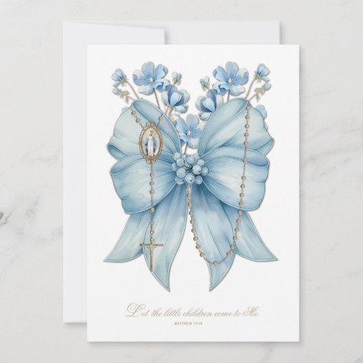 Katholische Taufe Christening gesegnete Mutter Jes Einladung (Rückseite)