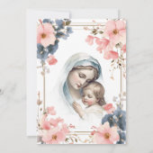 Katholische Taufe Christening Jesus gesegnete Mutt Einladung (Rückseite)