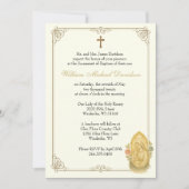 Katholische Taufe Christi und Jesus Christus Einladung (Vorderseite)