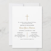 Katholische Taufe-Foto mit einfachem Script-Säugli Einladung (Rückseite)