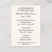 Katholische Taufe Religiöse Mutter Maria und Jesus Platzkarte (Rückseite)