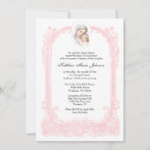 Katholische Taufe Rosa Christine Maria Jesus Chris Einladung (Vorderseite)