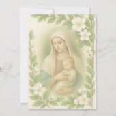 Katholische Taufe Selige Mutter und Kind Einladung (Rückseite)