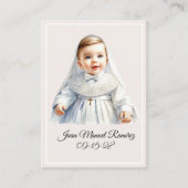 Katholische Taufkarte Visitenkarte (Vorderseite)