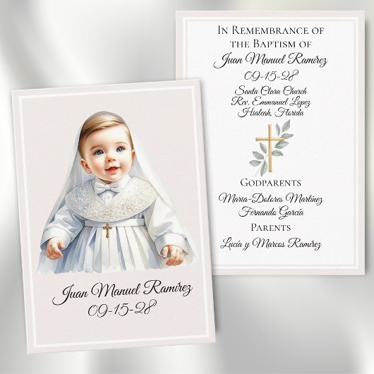 Katholische Taufkarte Visitenkarte