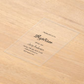 Katholische Taufkinder moderne einfache QR minimal Acryleinladungen (Ablage )