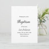 Katholische Taufkinder moderne einfache QR minimal Einladung (Stehend Vorderseite)