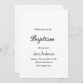 Katholische Taufkinder moderne einfache QR minimal Einladung (Vorne/Hinten)