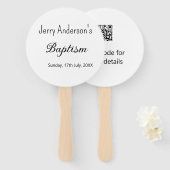 Katholische Taufkinder moderne einfache QR minimal Fächer (Vorne und Hinten)