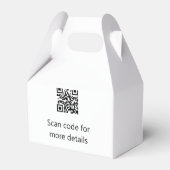Katholische Taufkinder moderne einfache QR minimal Geschenkschachtel (Rückseite)
