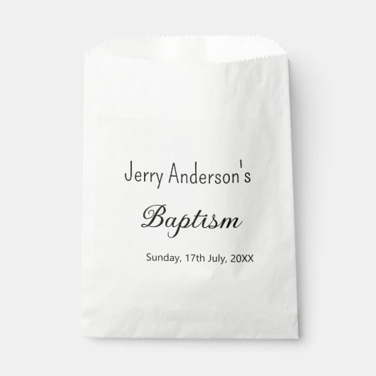 Katholische Taufkinder moderne einfache QR minimal Geschenktütchen (Vorderseite)