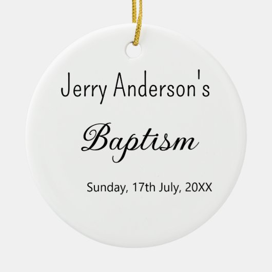 Katholische Taufkinder moderne einfache QR minimal Keramik Ornament (Vorne)