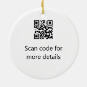Katholische Taufkinder moderne einfache QR minimal Keramik Ornament (Hinten)