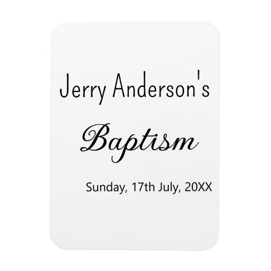 Katholische Taufkinder moderne einfache QR minimal Magnet (Vertikal)