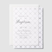 Katholische Taufkinder moderne einfache QR minimal Pergament Einladungen (Versetzt (Einladung))