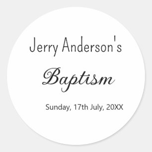 Katholische Taufkinder moderne einfache QR minimal Runder Aufkleber