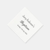 Katholische Taufkinder moderne einfache QR minimal Serviette (Ecke)