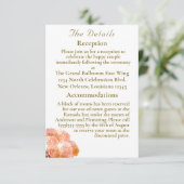 Katholische Terracotta-Rose Hochzeit Begleitkarte (Stehend Vorderseite)