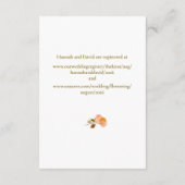 Katholische Terracotta-Rose Hochzeit Begleitkarte (Rückseite)