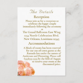 Katholische Terracotta-Rose Hochzeit Begleitkarte