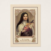 Katholische Therese Beerdigung Gedenkstätte Gebet (Vorderseite)