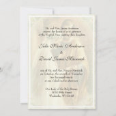 Katholische traditionelle Brauthochzeit Einladung (Rückseite)