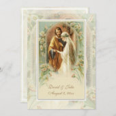 Katholische traditionelle Brauthochzeit Einladung (Vorne/Hinten)