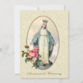 Katholische traditionelle Brauthochzeit Einladung (Vorderseite)