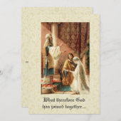 Katholische traditionelle Brauthochzeit Einladung (Vorne/Hinten)