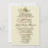 Katholische traditionelle Brauthochzeit Einladung (Rückseite)