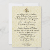 Katholische traditionelle Brauthochzeit Einladung (Rückseite)