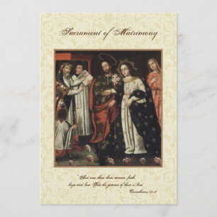 Katholische traditionelle Brauthochzeit Einladung