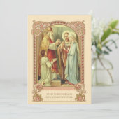 Katholische traditionelle Brauthochzeit Einladung (Stehend Vorderseite)