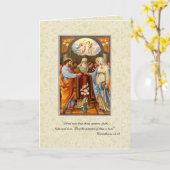 Katholische traditionelle Brauthochzeit Einladung (Gelbe Blume)