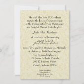 Katholische traditionelle Brauthochzeit Einladung (Rückseite)