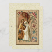 Katholische traditionelle Brauthochzeit Einladung (Vorne/Hinten)